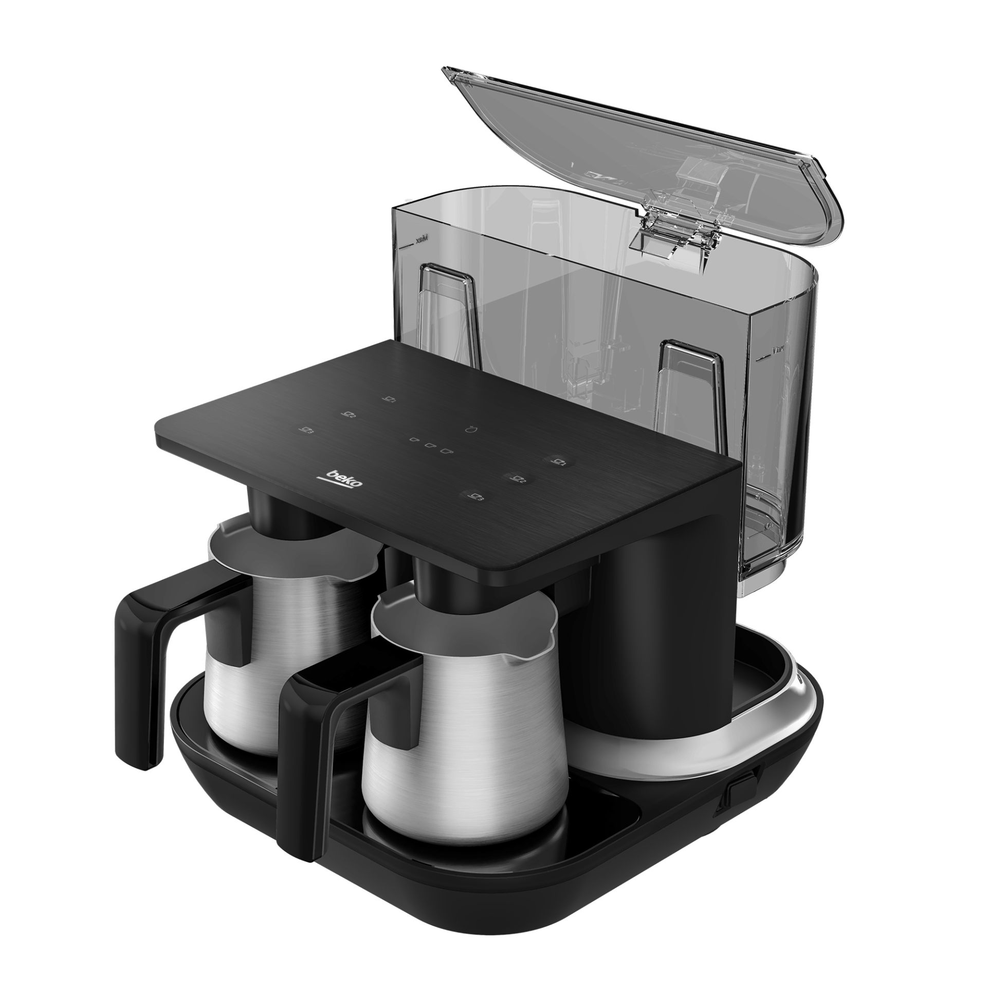 Beko TKM 8961 S Keyf Siyah Çelik İkili Türk Kahve Makinesi